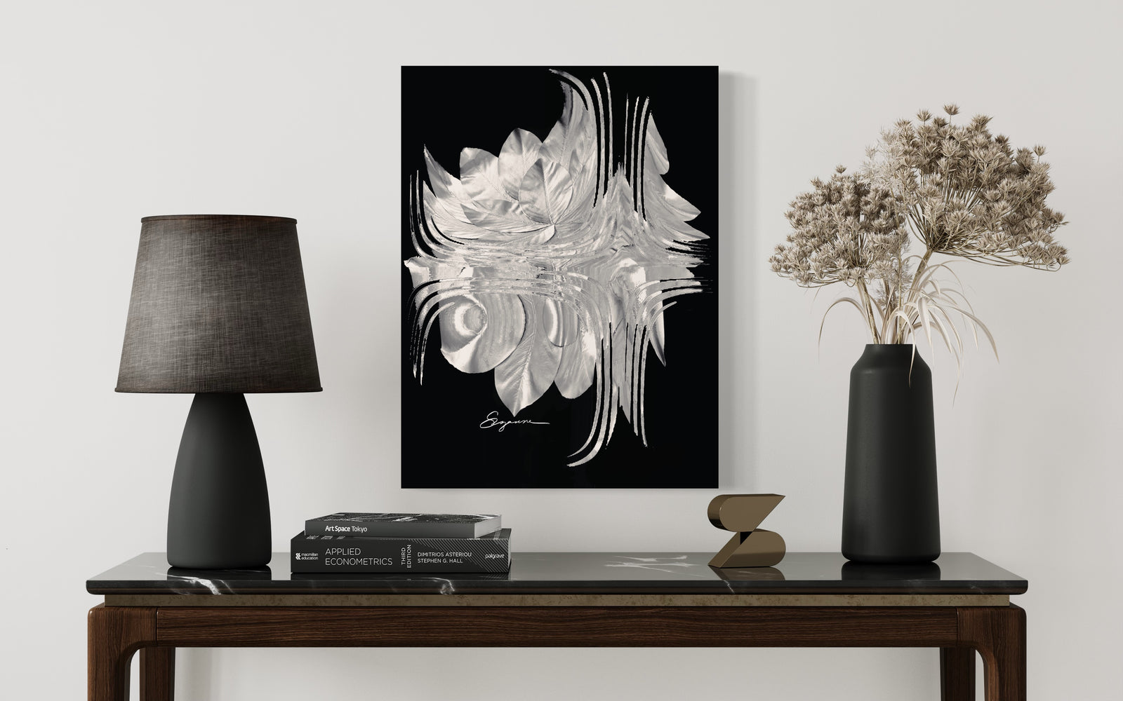 a black and white photo of a flower