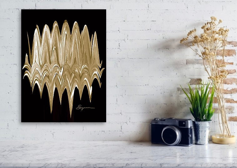 a black and white photo of a wavy pattern