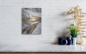 Gold Beige Grey #66 Canvas Wall Art - UV-Proof Ink, Hand-Stretched, Matte Finish, .75" Depth